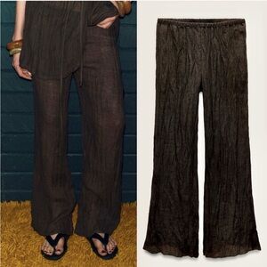 Zara linen blend pants